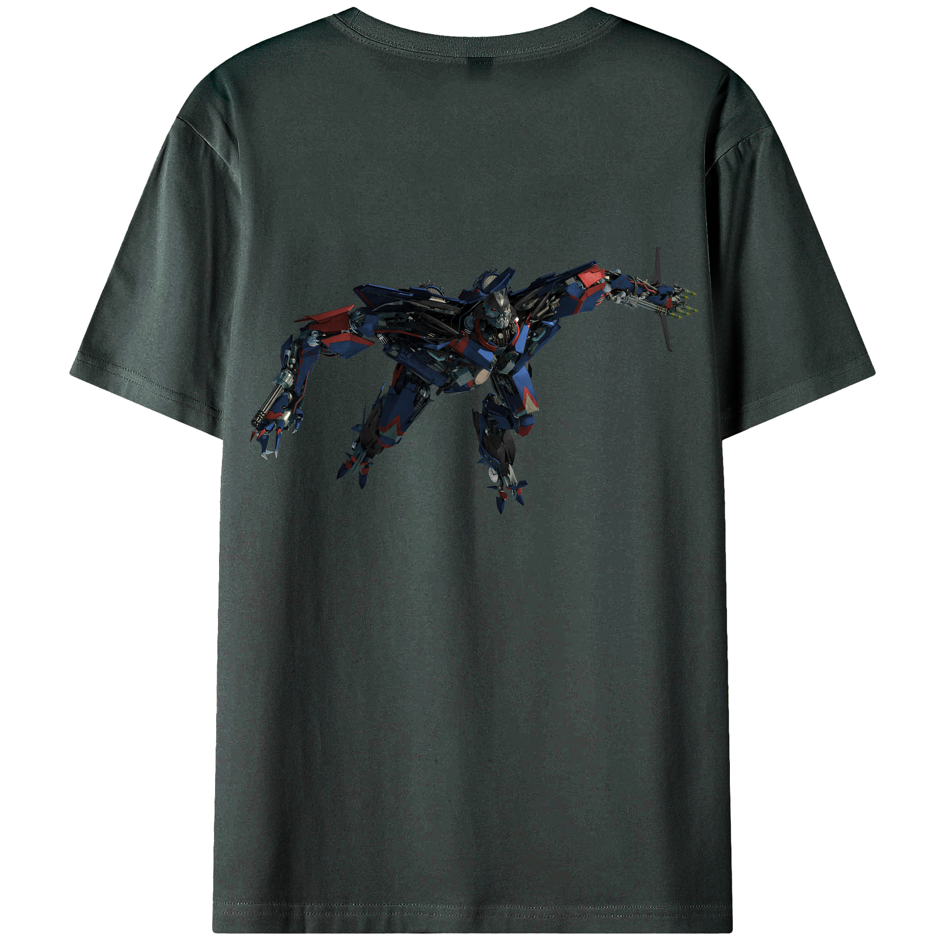 （画像用） Transformers トランスフォーマー 綿100％ メンズ半袖Tシャツ（バックプリント） 通気性
